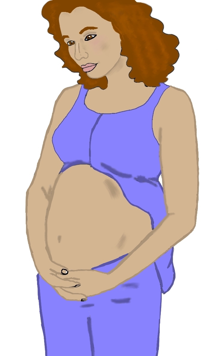 Hermione Cradling Her Belly