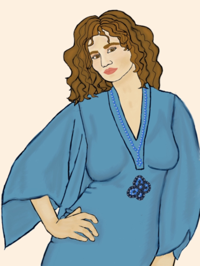 Hermione In A Beaded Robe